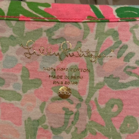 NWOT Lilly Pulitzer XXS 3 quartersleeve palmetto tshirt dress - Picture 2 of 4